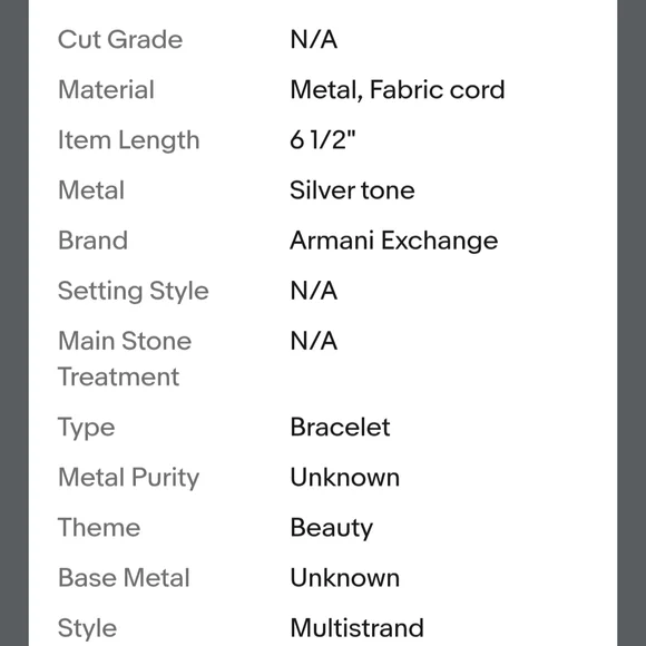 Authentic Armani Exchange Metallic Knot Bracelet - Picture 11 of 11